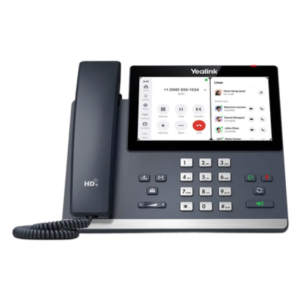 Teléfono IP Empresarial / Pantalla Táctil 7" 1024x600 / Audio HD con Cancelación de Ruido / Wi-Fi Dual Band 433 Mbps / Bluetooth 5.2 / PoE Gigabit / Android 13 Optimizado para Zoom