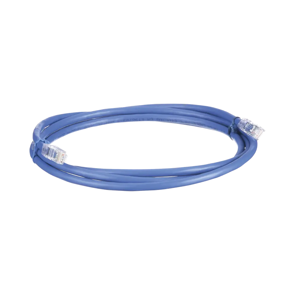 Cable de Parcheo UTP, Cat6A, 24 AWG, CM, Color Azul, 2.13 Metros (7 Pies)