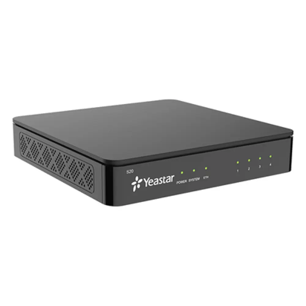 Conmutador IP SIP / 20 extensiones / 10 llamadas simultáneas / 2 puertos FXO analógicos