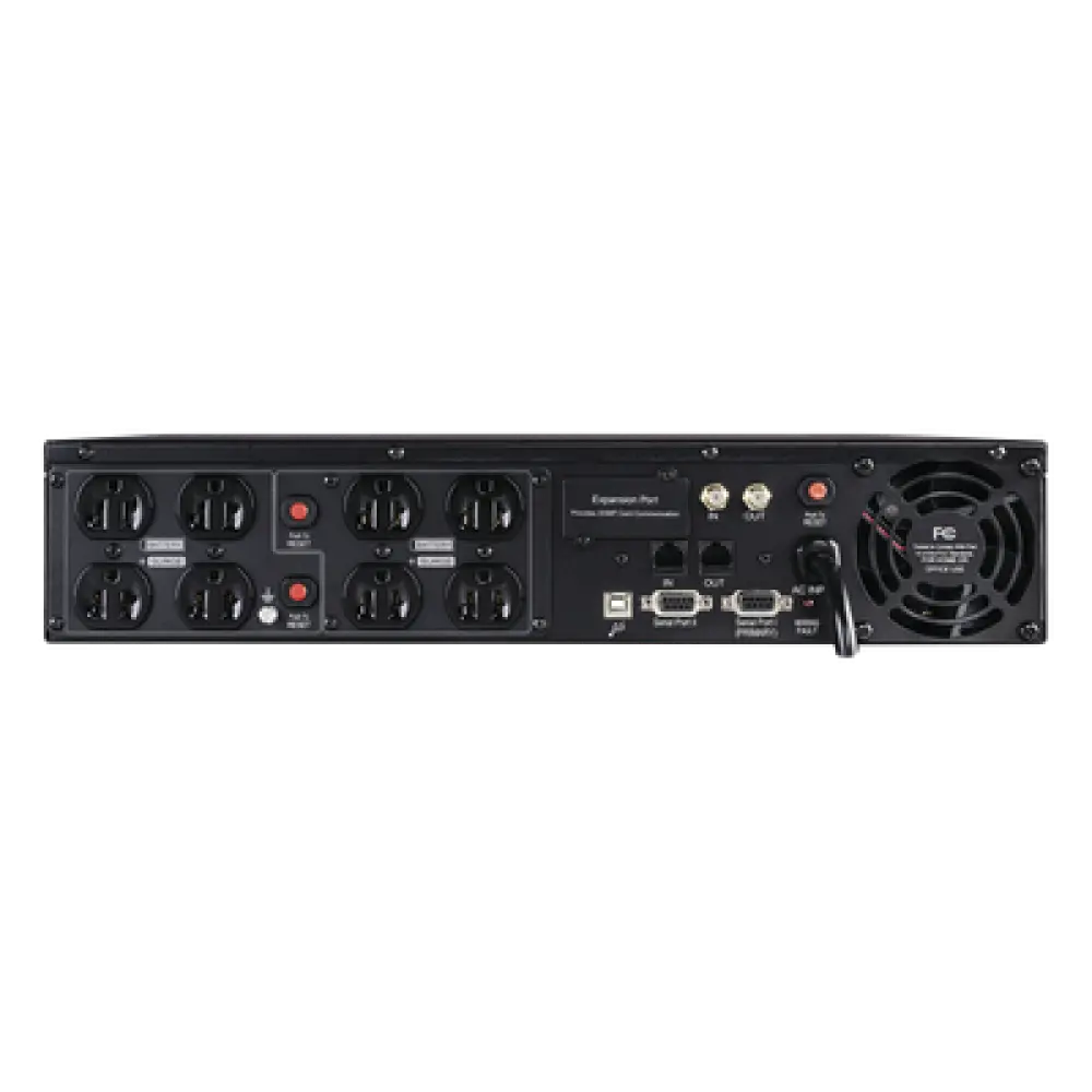 UPS Línea Interactiva / 1500 VA / 900 W / 8 Tomas NEMA 5-15R / Torre o Rack 2U / AVR Integrado / LCD Multifunción