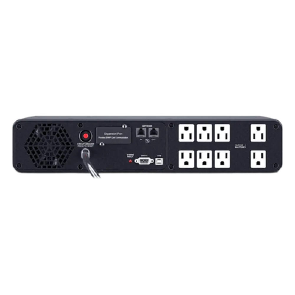 UPS Línea Interactiva / 1500 VA / 1050 W / Onda Senoidal Pura / 8 Tomas NEMA 5-15R / Rack 2U o Torre / AVR 88-139 Vca