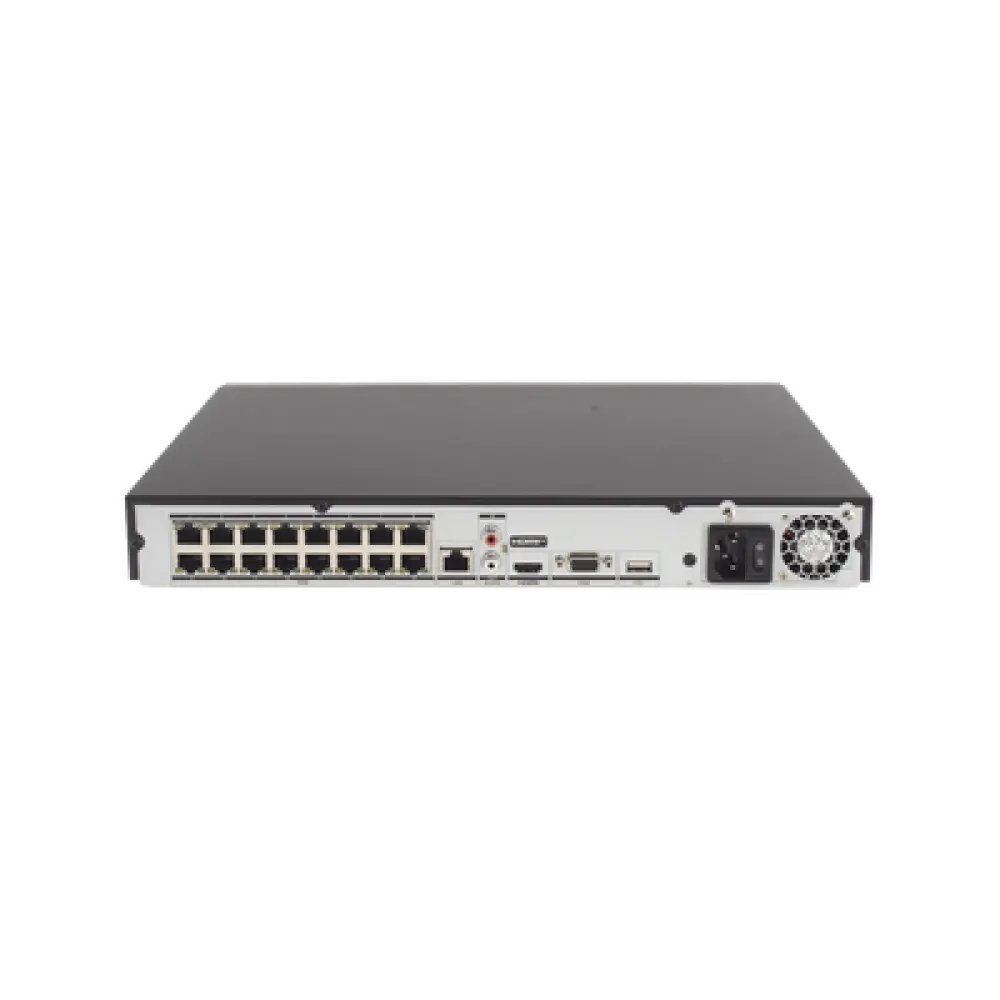 NVR IP / 16 Canales / 8 Megapixel (4K) / 16 Puertos PoE+ / 2 Bahías HDD / Salida HDMI 4K / PoE Extendido 300 m (984.3 ft)