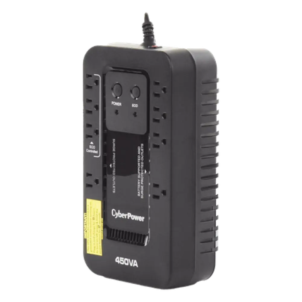 UPS de 450 VA / 260 W / Topología Standby / Modo ECO / 8 Tomas NEMA 5-15R / Entrada 120 Vca
