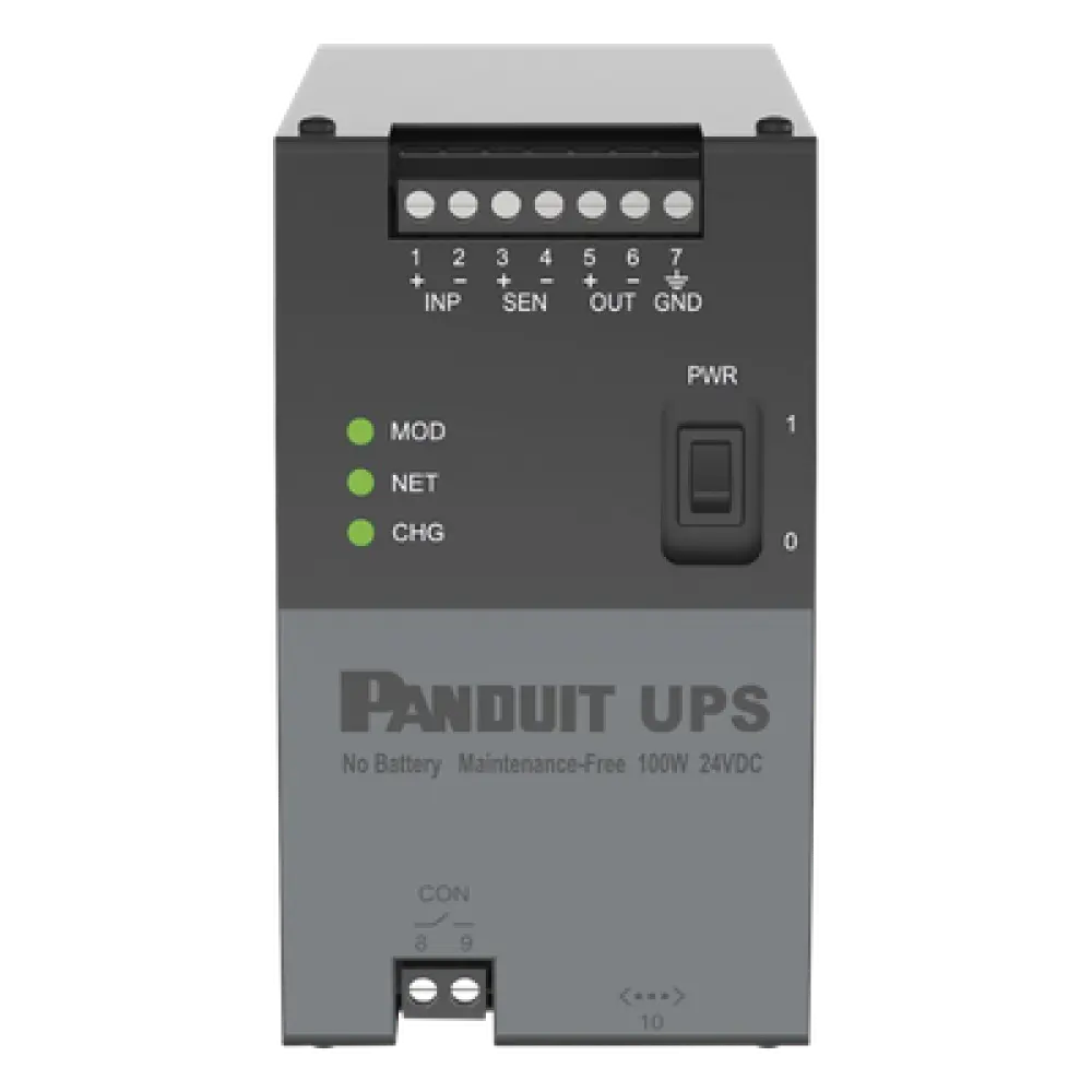 UPS Industrial / 100 Watts / 24 Vcd / Ultracondensadores / Riel DIN / -40 a 60 °C (-40 a 140 °F)