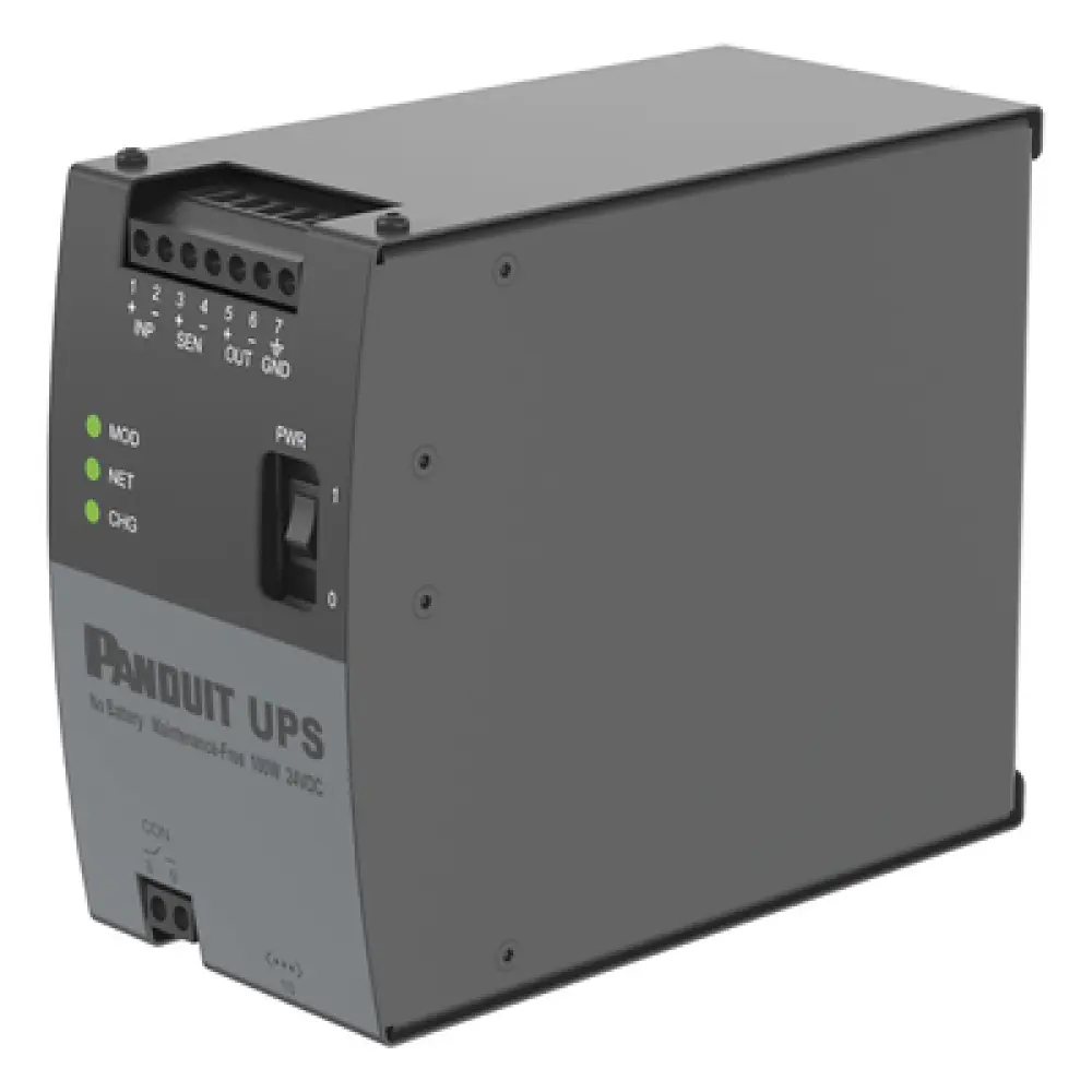 UPS Industrial / 100 Watts / 24 Vcd / Ultracondensadores / Riel DIN / -40 a 60 °C (-40 a 140 °F)