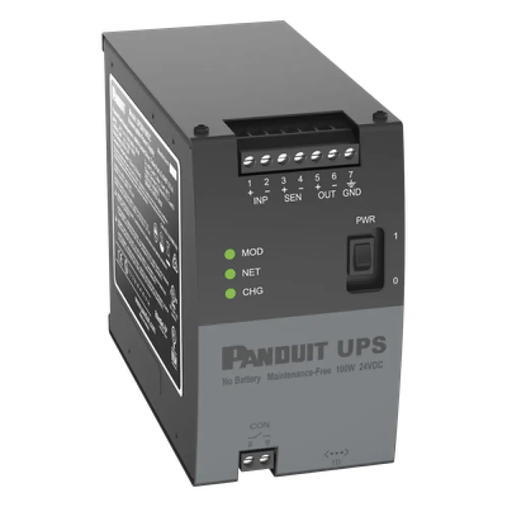 UPS Industrial / 100 Watts / 24 Vcd / Ultracondensadores / Riel DIN / -40 a 60 °C (-40 a 140 °F)