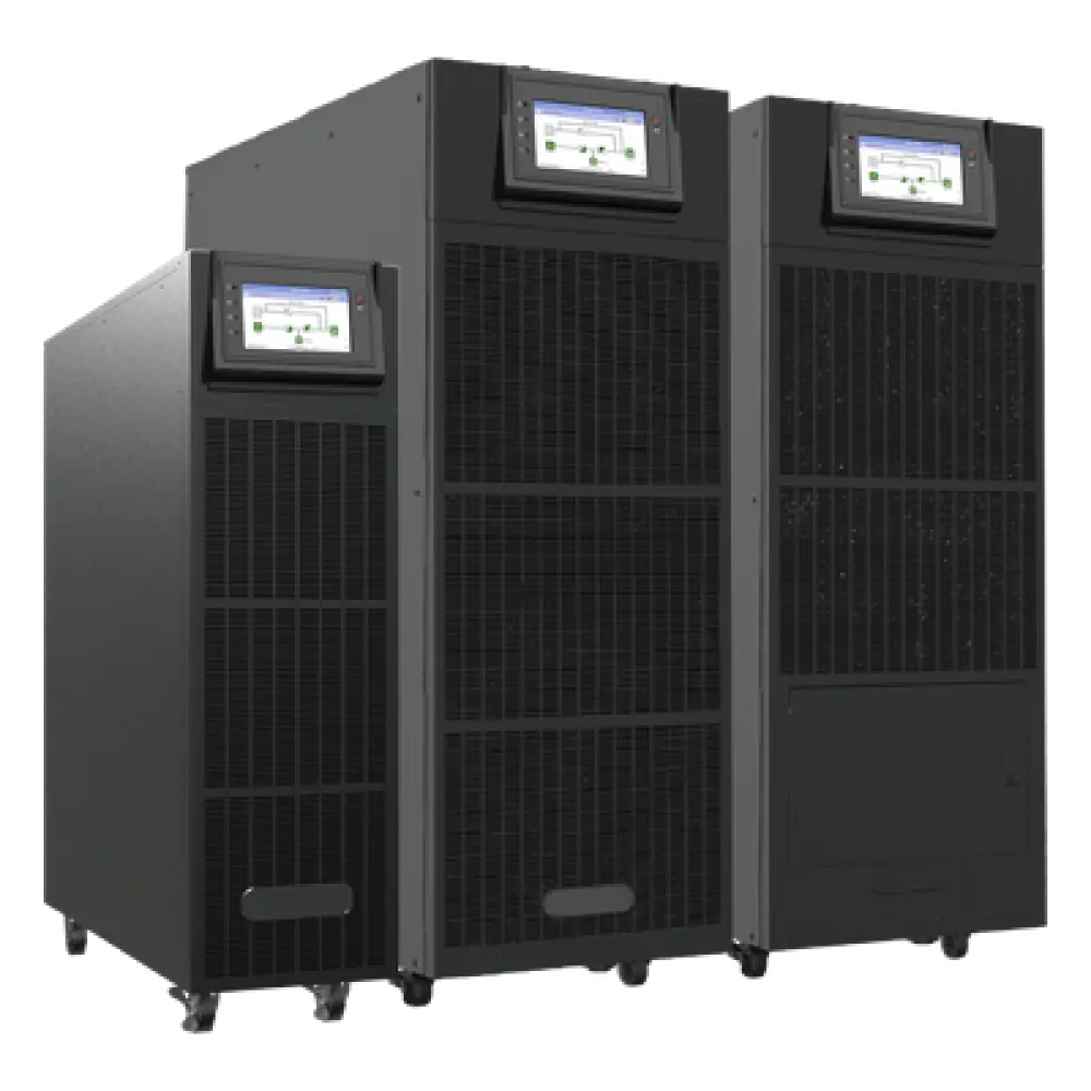 UPS Trifásico Online / 20 kVA / 20 kW / Doble Conversión / Entrada 132-275 VAC / Salida 200-240 VAC / Factor de Potencia 1.0 / Onda Senoidal Pura / 6 Interfaces de Comunicación