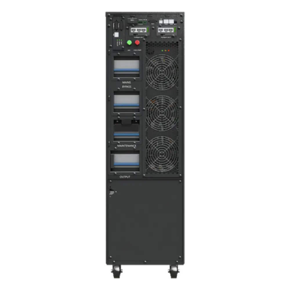 UPS Online de Doble Conversión / 15000 VA / 10000 W / Entrada Trifásica 200-240 Vac / Salida Trifásica 200-240 Vac / Onda Senoidal Pura / Torre o Rack 6 UR