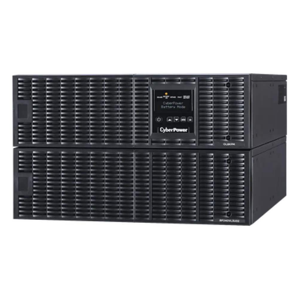 UPS Online Doble Conversión / 8000 VA / 8000 W / Salida 200-240 VAC / Onda Senoidal Pura / Rack 6U o Torre / Terminales Hardwired / 3 Tomas NEMA L6-30R