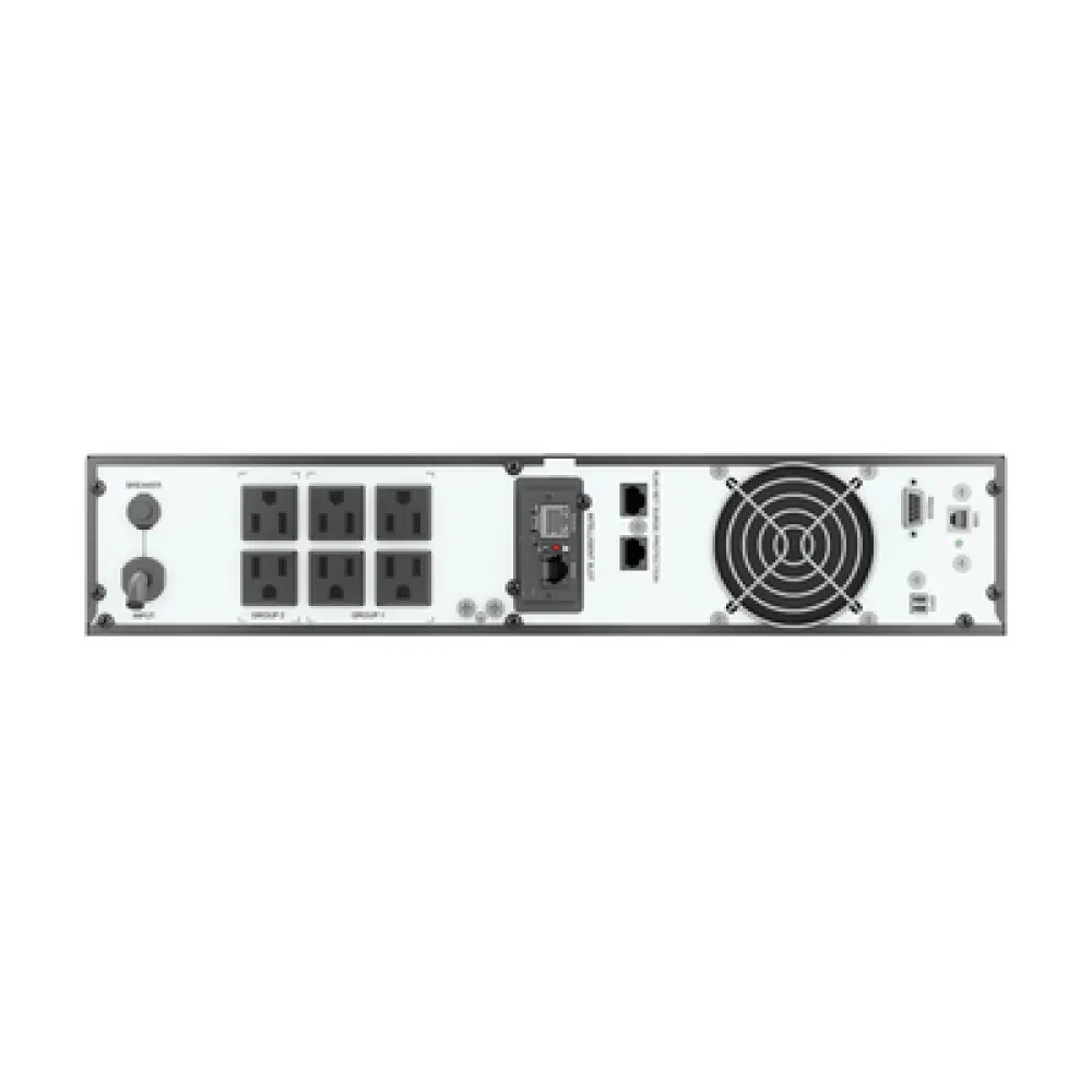 UPS Rack / 1500 VA / 1350 W / Línea Interactiva / Onda Senoidal Pura / LiFePO4 / 2 UR / 6 Tomas NEMA 5-15R