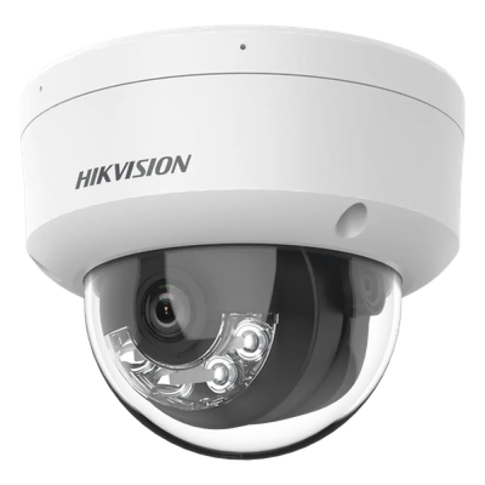 Cámara Domo IP / 4 Megapixel / Dual Light 30 m (98.4 ft) / Lente 2.8 mm / 109° FOV / IK08 / IP67 / PoE