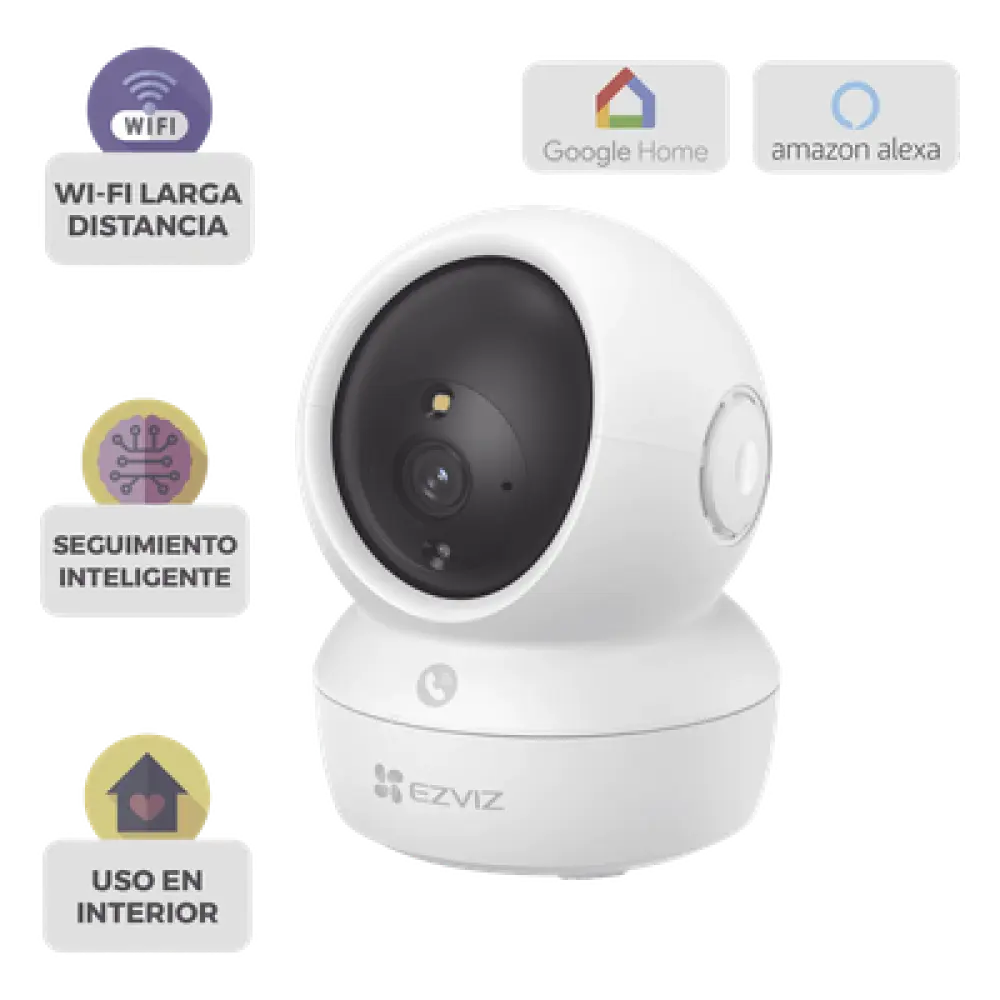 Cámara PT IP / 3 Megapixel / Wi-Fi Dual Band / Zoom Óptico 4x / IR 10 m (32.8 ft) / Audio Bidireccional / MicroSD 512GB
