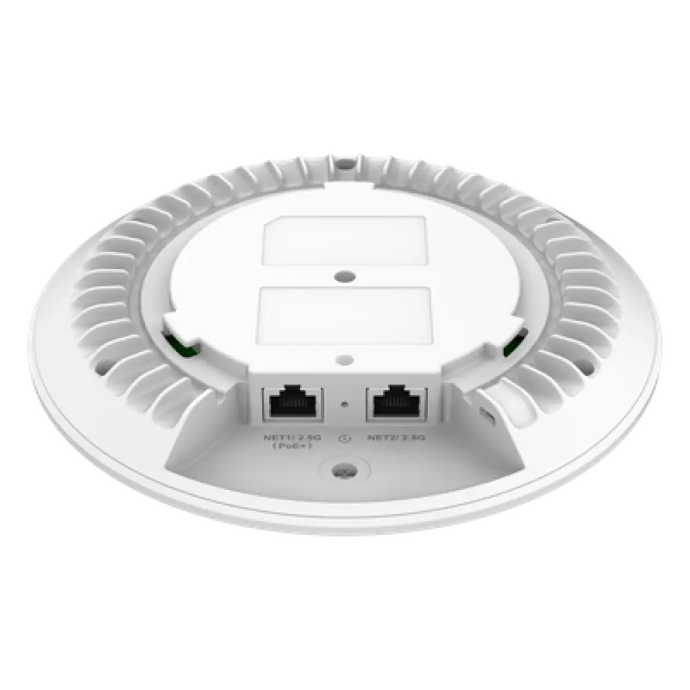 Punto de Acceso Wi-Fi 7 / 3.6 Gbps Inalámbrico / 5 Gbps Cableado / MIMO 2x2:2 / 256 Clientes Simultáneos / Cobertura 175 m (574.1 ft) / PoE+ / BLE 5.3