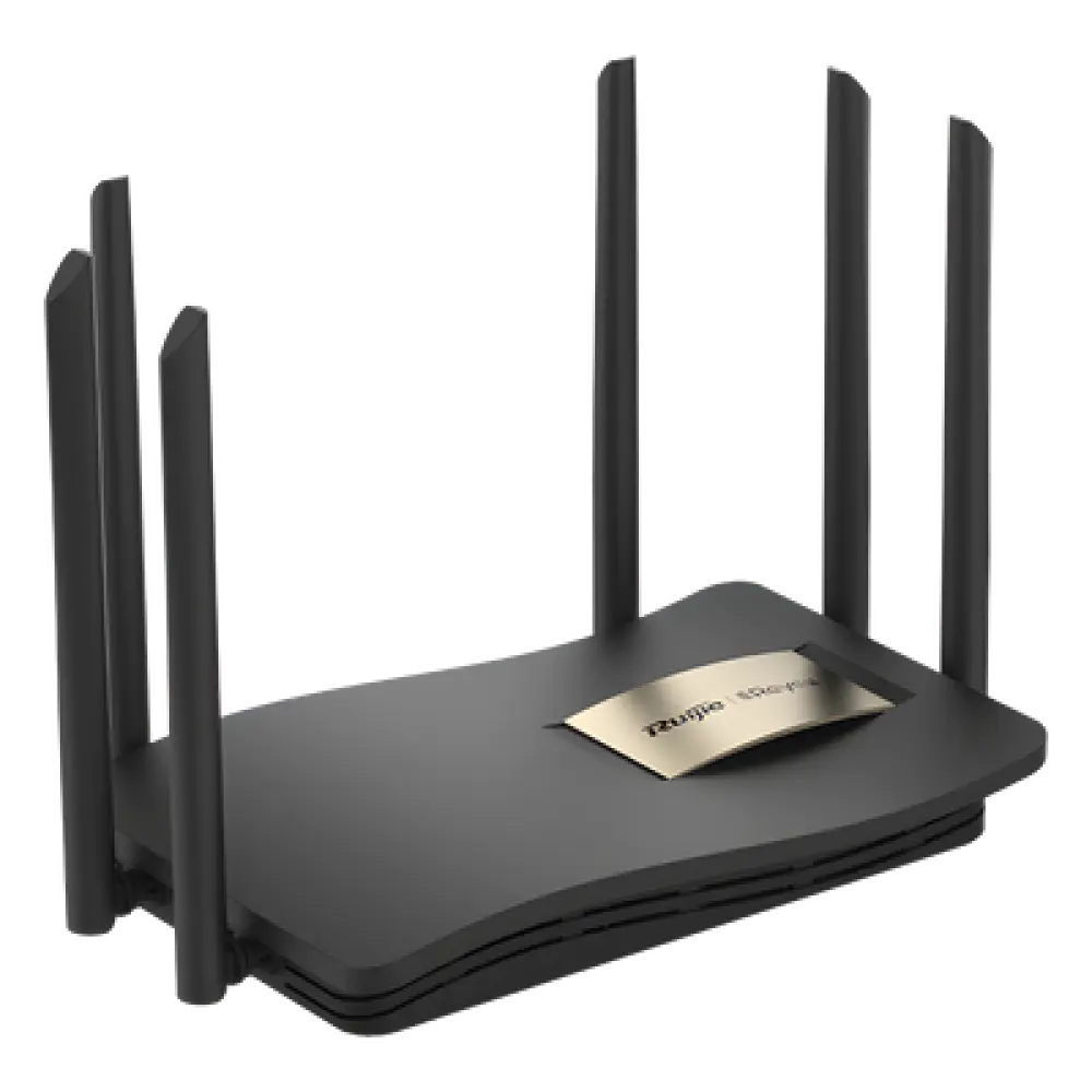 Router Inalámbrico / Wi-Fi 5 / Dual Band 2.4 y 5 GHz / 4 Puertos Gigabit / 6 Antenas 6 dBi / 1,267 Mbps / 96 Usuarios Concurrentes