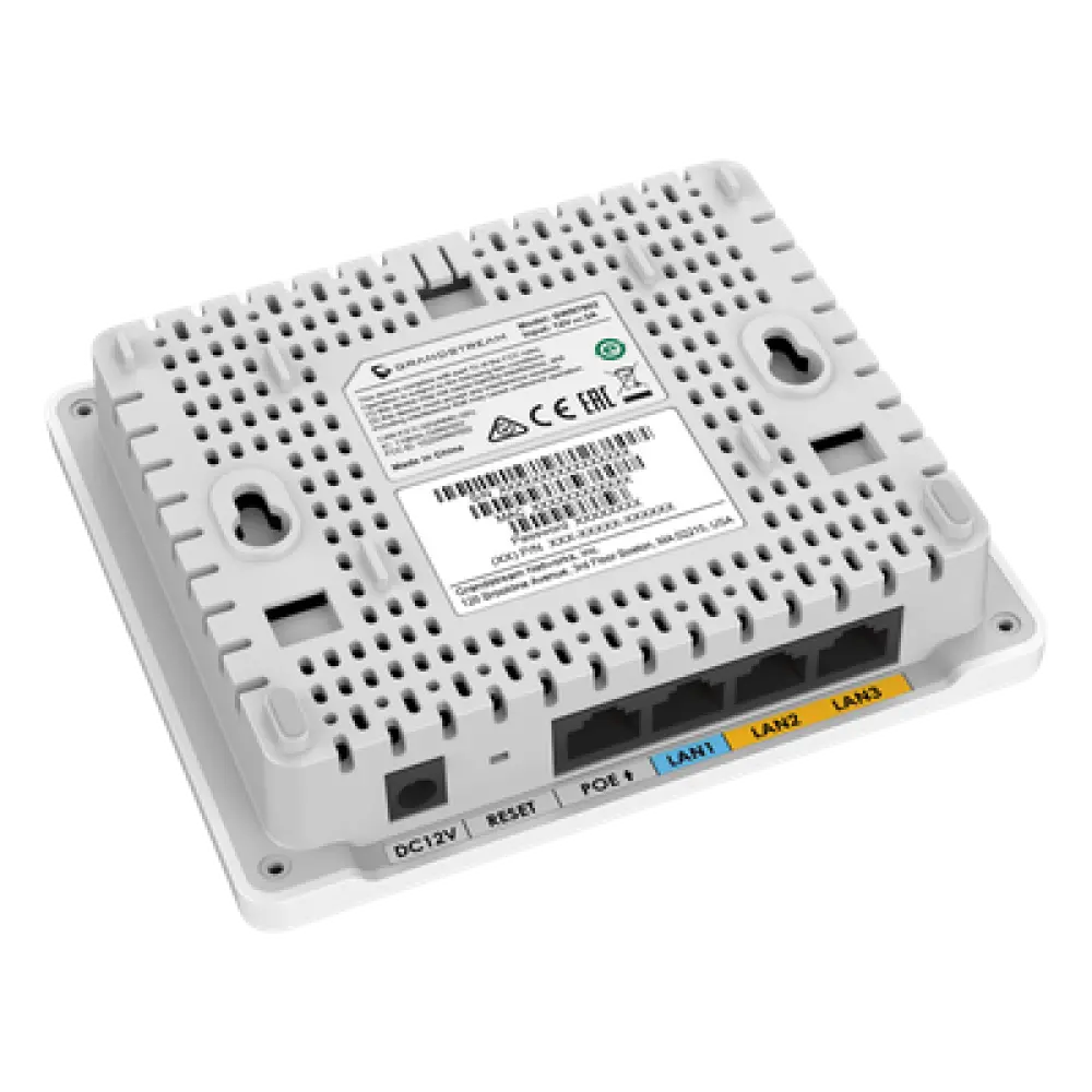 Punto de Acceso Wi-Fi 6 / AX3000 3 Gbps / 4 Puertos Gigabit / PoE y PoE+ / 256 Clientes / Cobertura 100 m (328.1 ft)