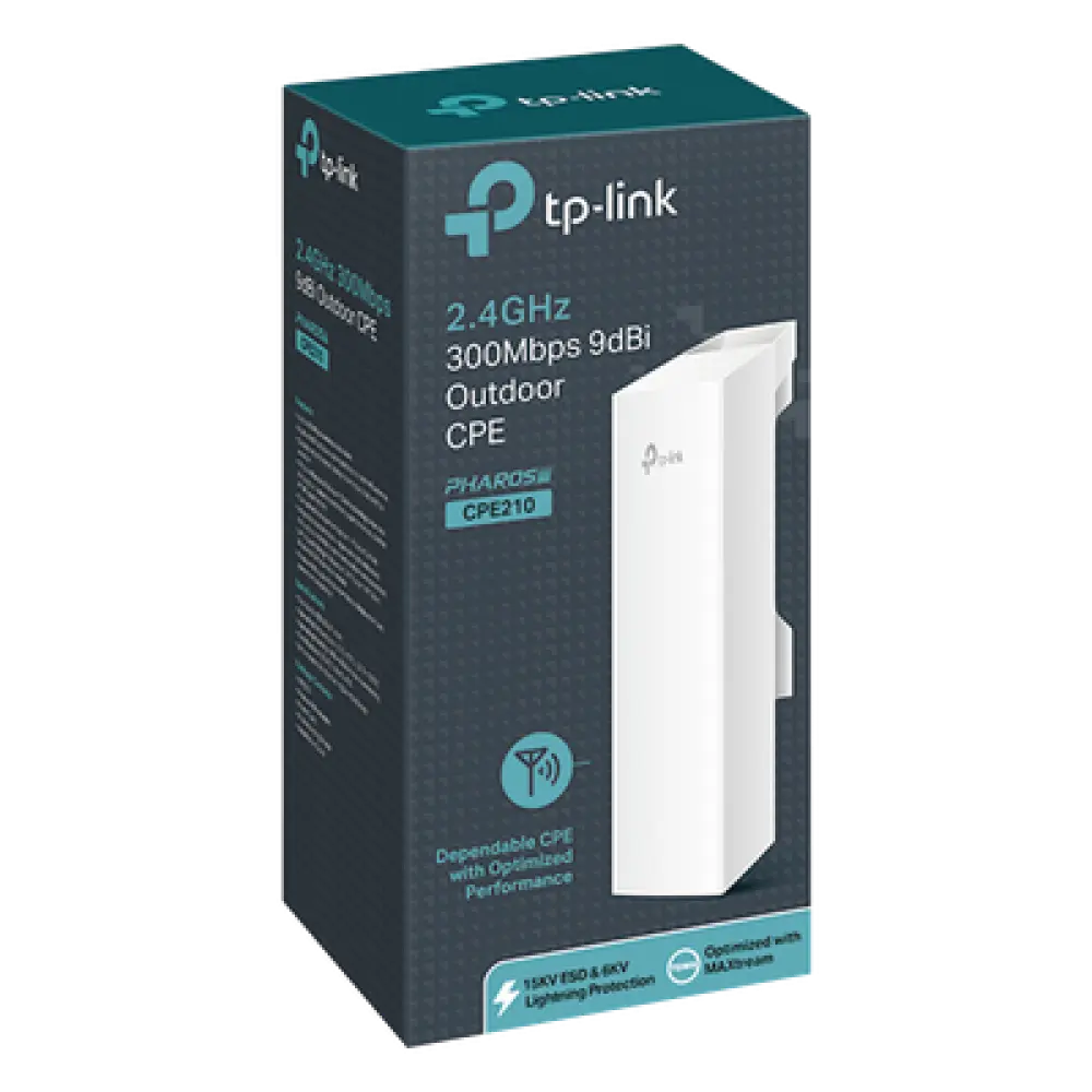 Punto de Acceso Exterior Wi-Fi N / 300Mbps / 2.4GHz / 2 Antenas 9dBi / MIMO 2x2 / Cobertura 100m (328 pies)