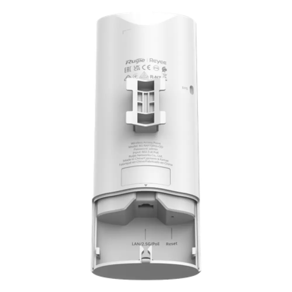 Punto de Acceso Exterior Wi-Fi 7 / BE5040 / Doble Banda MLO / 5 Gbps / Puerto 2.5G PoE In / IP65 / -30°C a 65°C / 512 Usuarios