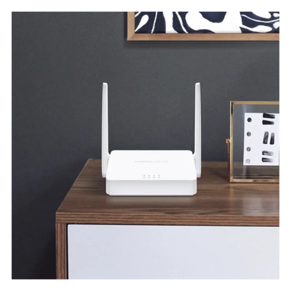 Router Inalámbrico N / Wi-Fi 2.4 GHz 300 Mbps / 1 Puerto WAN 10/100 Mbps / 2 Puertos LAN 10/100 Mbps / 2 Antenas 5 dBi / IPv6 e IPTV