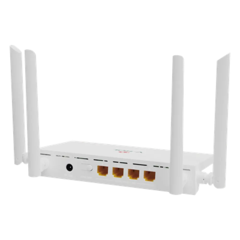Router Wi-Fi 6 / AX3000 Dual Band / 4 Puertos Gigabit / MESH / Diseño Compacto / -30 a 60°C