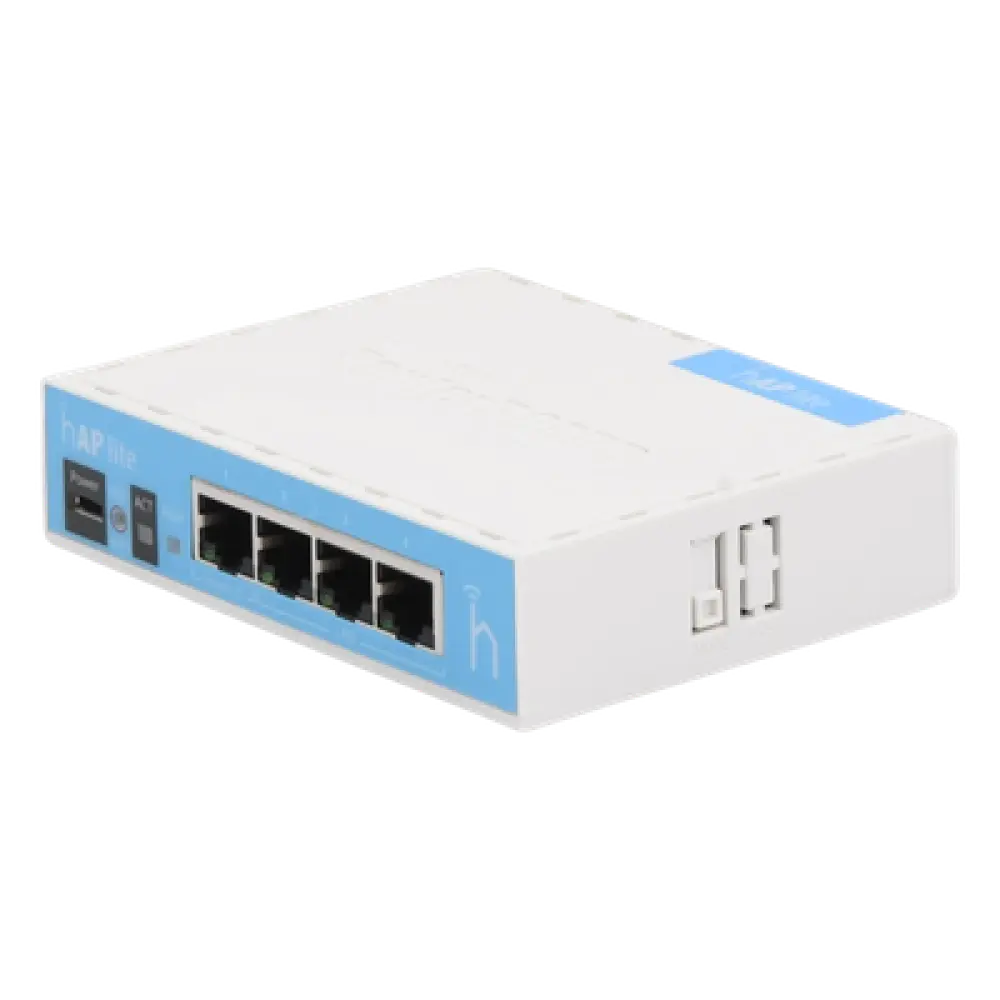 Punto de Acceso / 4 Puertos Fast Ethernet / Wi-Fi 2.4 GHz 802.11b/g/n / CPU 650 MHz / RouterOS L4