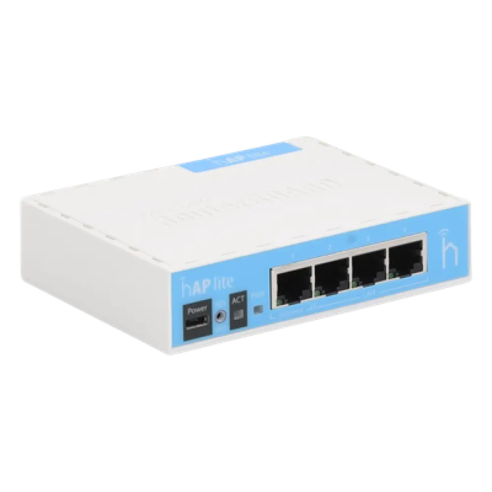 Punto de Acceso / 4 Puertos Fast Ethernet / Wi-Fi 2.4 GHz 802.11b/g/n / CPU 650 MHz / RouterOS L4