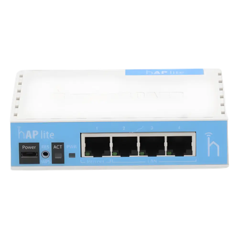 Punto de Acceso / 4 Puertos Fast Ethernet / Wi-Fi 2.4 GHz 802.11b/g/n / CPU 650 MHz / RouterOS L4