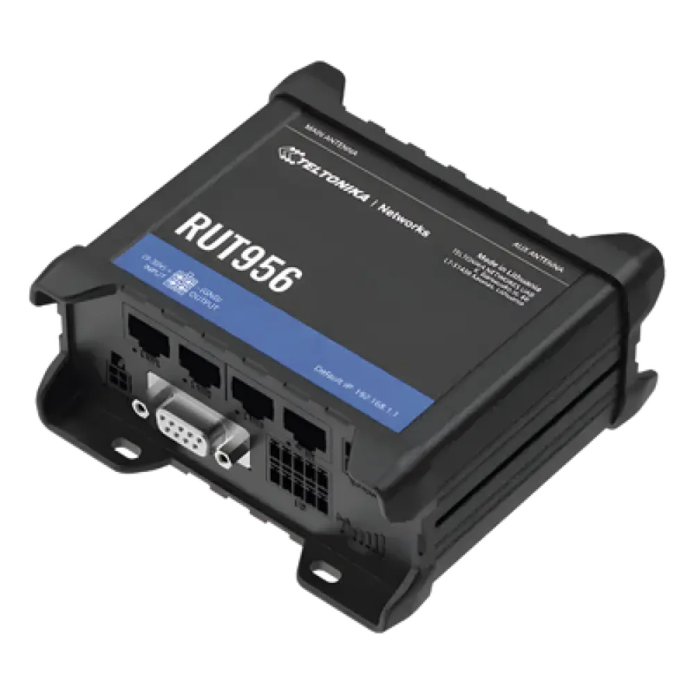 Router Industrial LTE / 150 Mbps Cat 4 / 4 Puertos Ethernet 10/100 / RS232 RS485 / WiFi / Doble SIM / GNSS / IP30 / Riel DIN