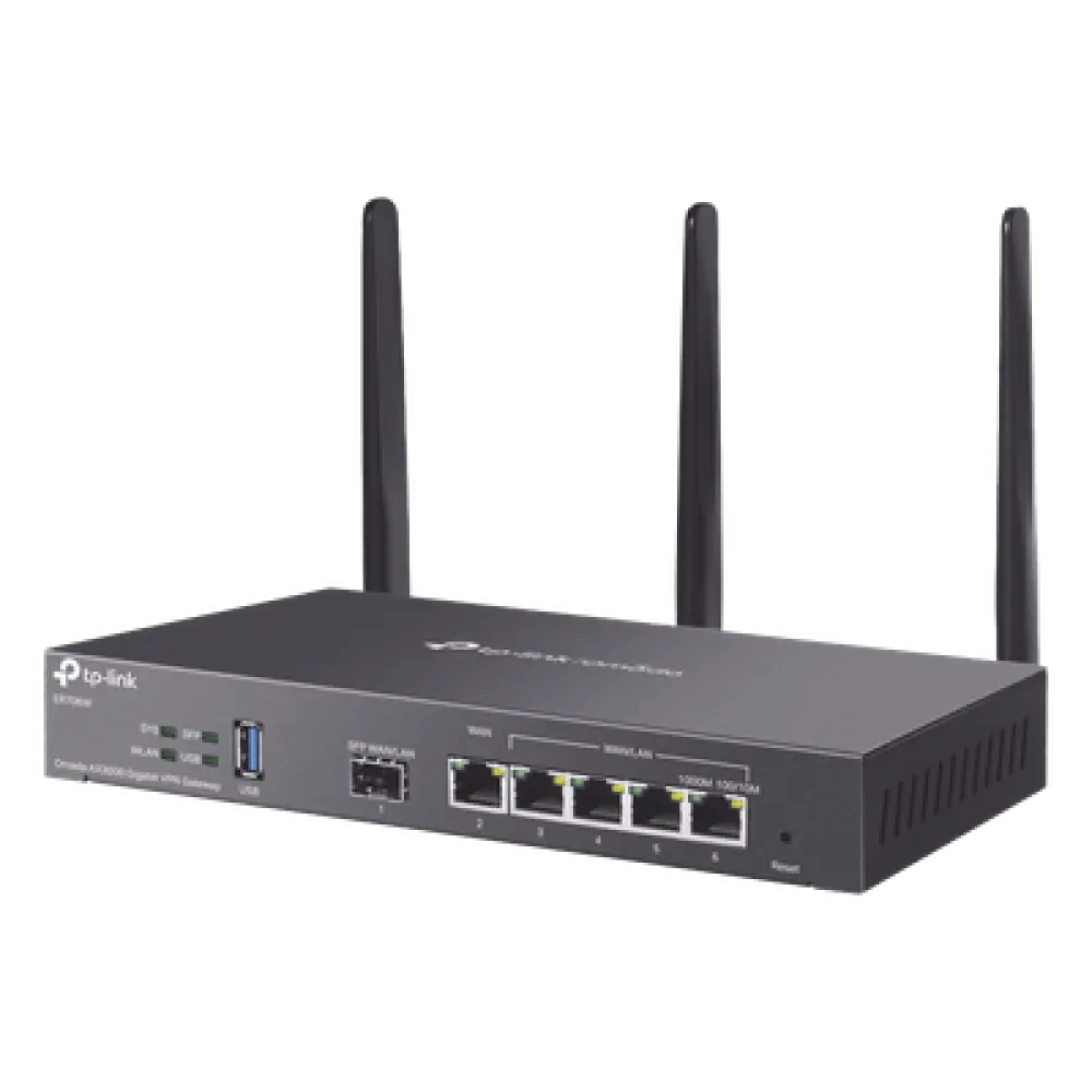 Router Empresarial Wi-Fi 6 / AX3000 / Multi-WAN 5 Puertos / 150,000 Sesiones Concurrentes / VPN Integrado / USB 3.0 / Omada SDN