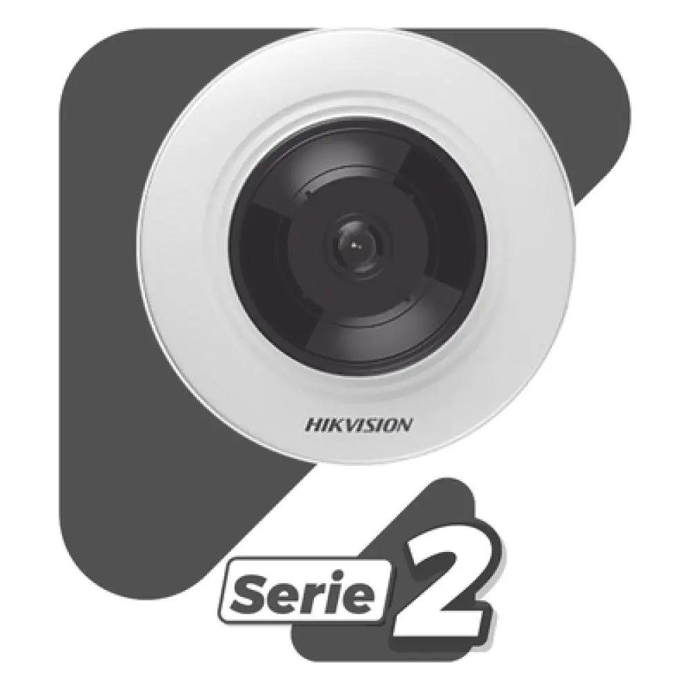 Mini Cámara Fisheye IP / 5 Megapixel / Panorámica 180°-360° / IR 8 m (26.2 ft) / Audio Integrado / PoE / Alarmas I/O