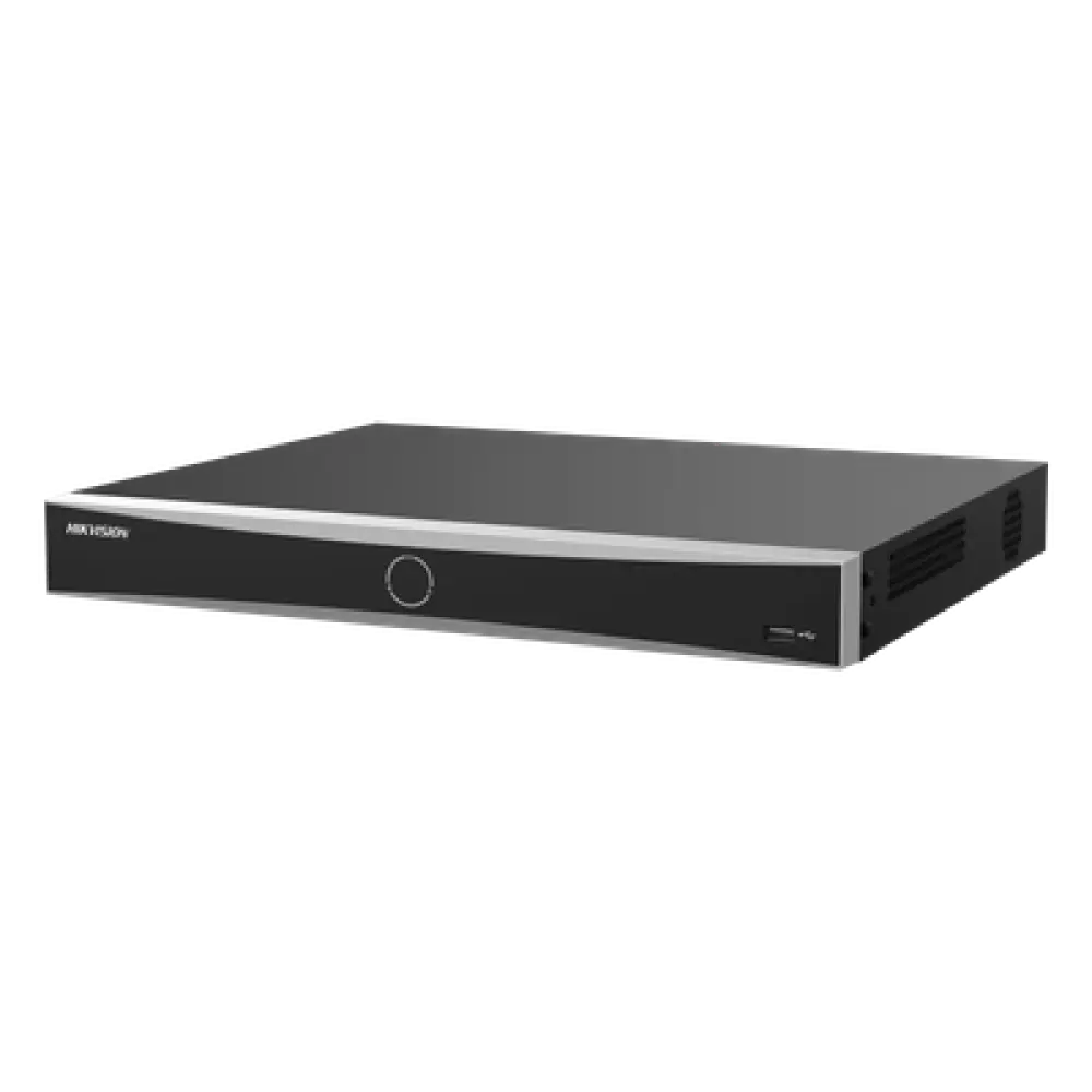 NVR IP / 32 Canales / 12 Megapixel (4K) / 16 Puertos PoE+ / AcuSense / Reconocimiento Facial / 2 Bahías HDD / HDMI 4K / Alarma I/O / PoE Extendido 300 m (984.2 ft)
