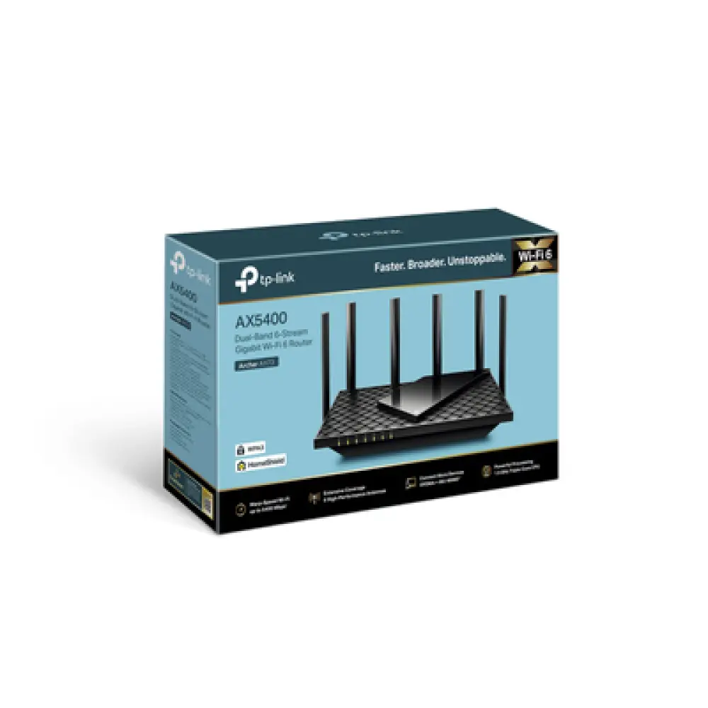 Router Wi-Fi 6 / AX5400 / 6 Flujos MU-MIMO / OFDMA / 4x4 HT160 / USB 3.0 / 5 Puertos Gigabit