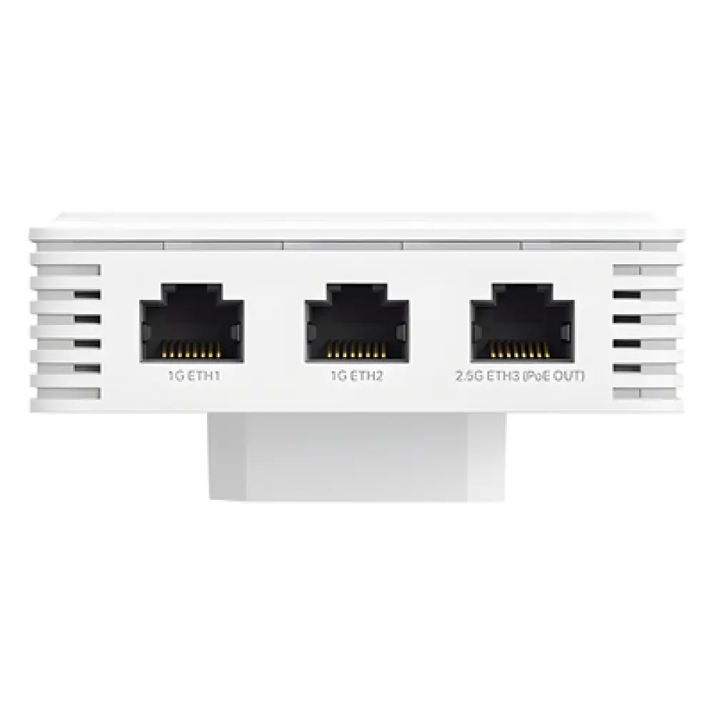 Punto de Acceso Wi-Fi 7 / BE3600 / 4K-QAM / 2.5 Gbps PoE++ / 2.5 Gbps PoE Pass-through / 2 Puertos 1 Gbps / MLO / Mesh / Montaje en Pared