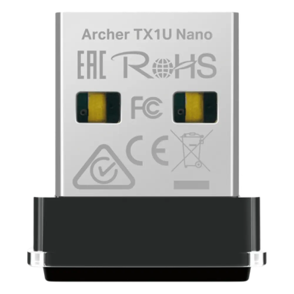Adaptador USB Wi-Fi 6 / 287 Mbps / 2.4 GHz / Nano 17.5 × 15.8 × 7.1 mm / MU-MIMO / OFDMA / Driver Pre-cargado