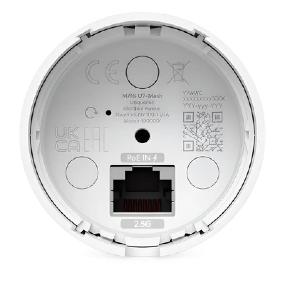 Punto de Acceso WiFi 7 / Dual Band / Uplink 2.5 GbE / Cobertura 140 m² (1,500 ft²) / 200+ Clientes / IPX6 / Mesh