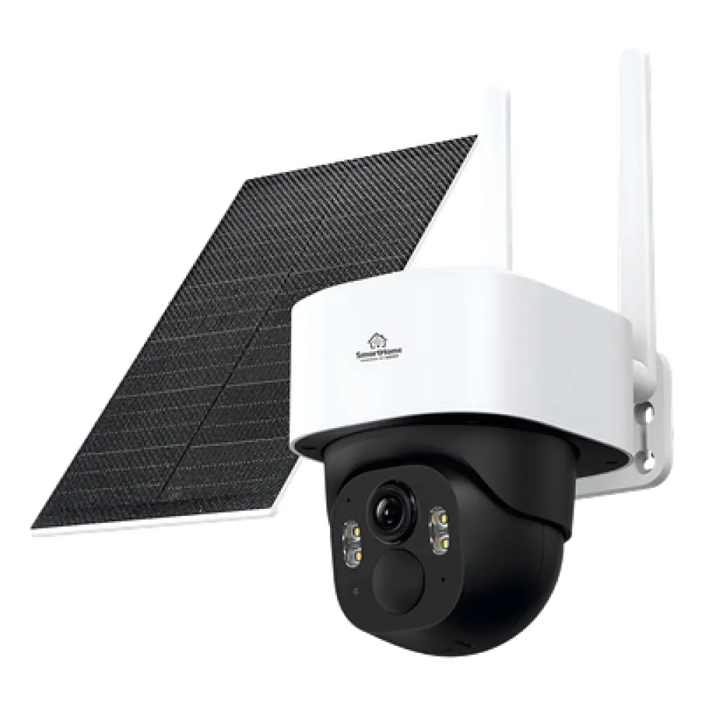 Cámara PT de Batería / 4 MP / 4G LTE-FDD / Solar 5W / Color 10 m (32.8 ft) / Audio Bidireccional / IP65