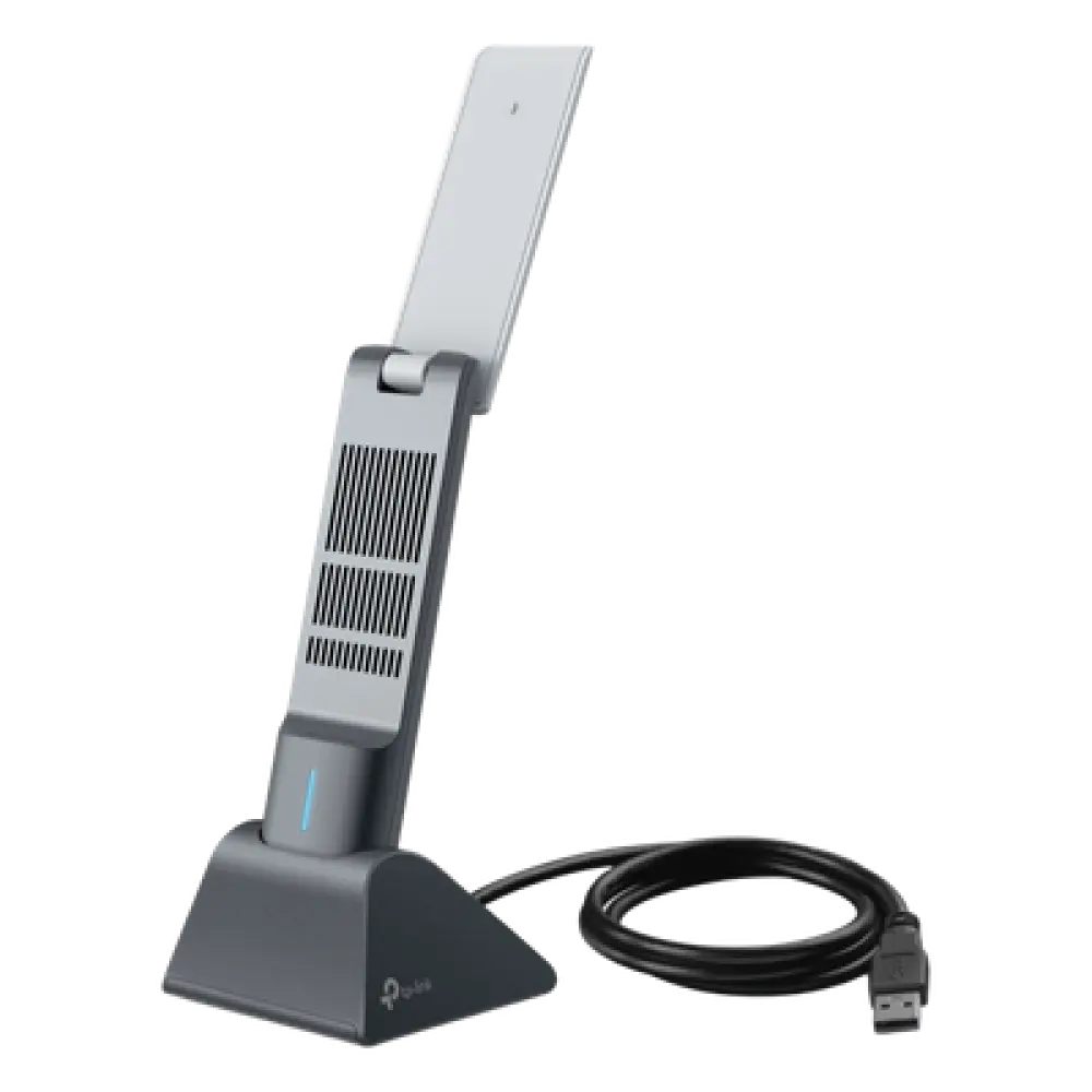 Adaptador USB Wireless Wi-Fi 6 / AX3000 (2402 Mbps + 574 Mbps) / Antenas de Alta Ganancia / USB 3.0 / Baja Latencia Gaming / WPA3 / Cuna Desmontable con Cable 1.2 m (3.9 ft)