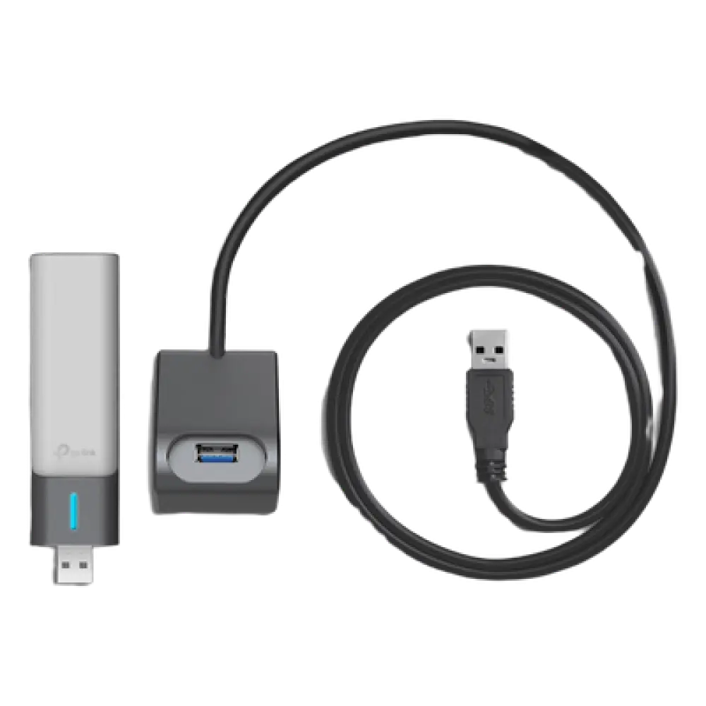 Adaptador USB Wireless Wi-Fi 6 / AX3000 (2402 Mbps + 574 Mbps) / Antenas de Alta Ganancia / USB 3.0 / Baja Latencia Gaming / WPA3 / Cuna Desmontable con Cable 1.2 m (3.9 ft)