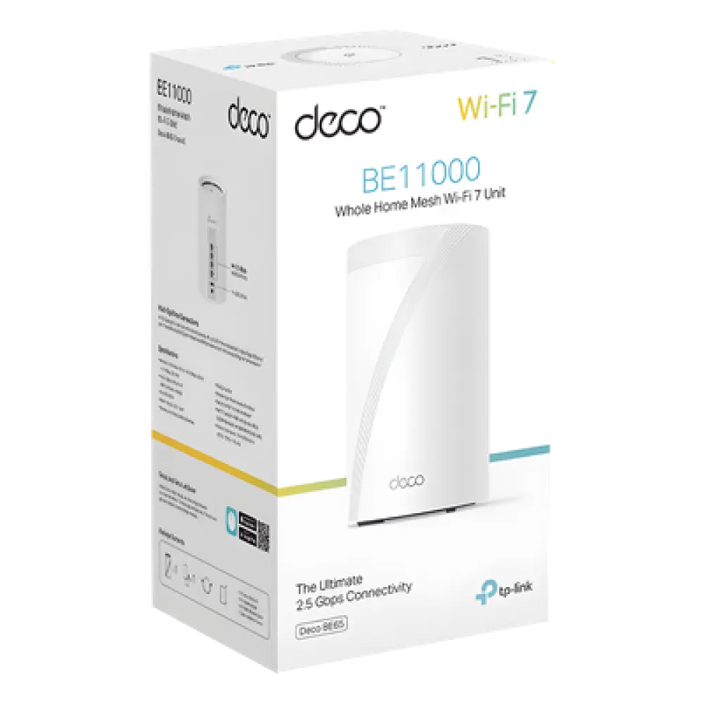 Sistema Wi-Fi 7 Mesh / Triple Banda BE9300 Mbps / 4 Puertos 2.5 Gbps / AI Roaming / Multi-Link MLO / HomeShield