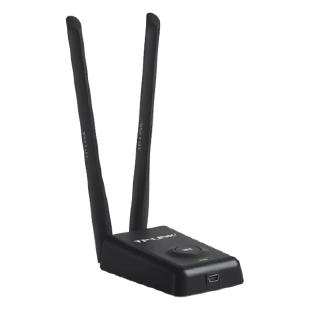 Adaptador USB Wi-Fi / Alta Potencia / 300 Mbps / 2.4 GHz / 2 Antenas 5 dBi / Cable 1.5 m