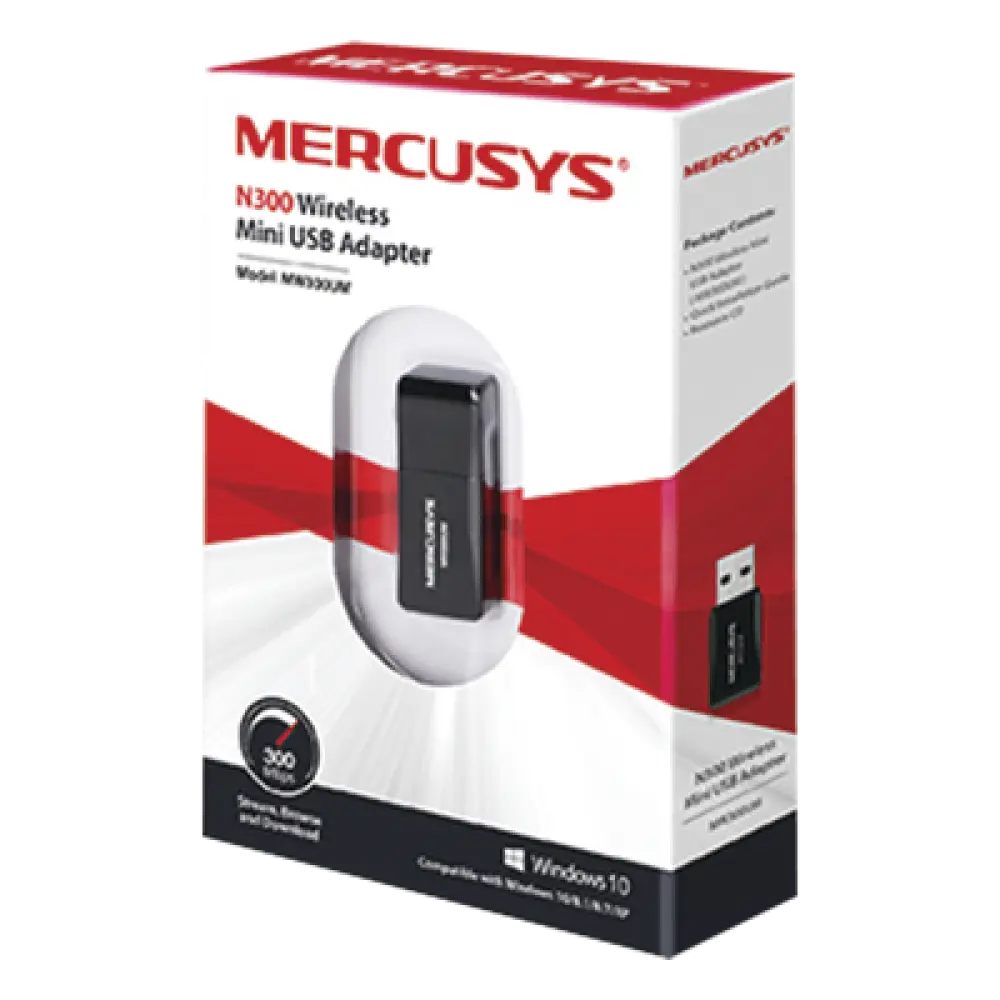 Adaptador USB Wi-Fi / 300 Mbps / 2.4 GHz / 2 Antenas Internas / IEEE 802.11n/b/g / USB 2.0