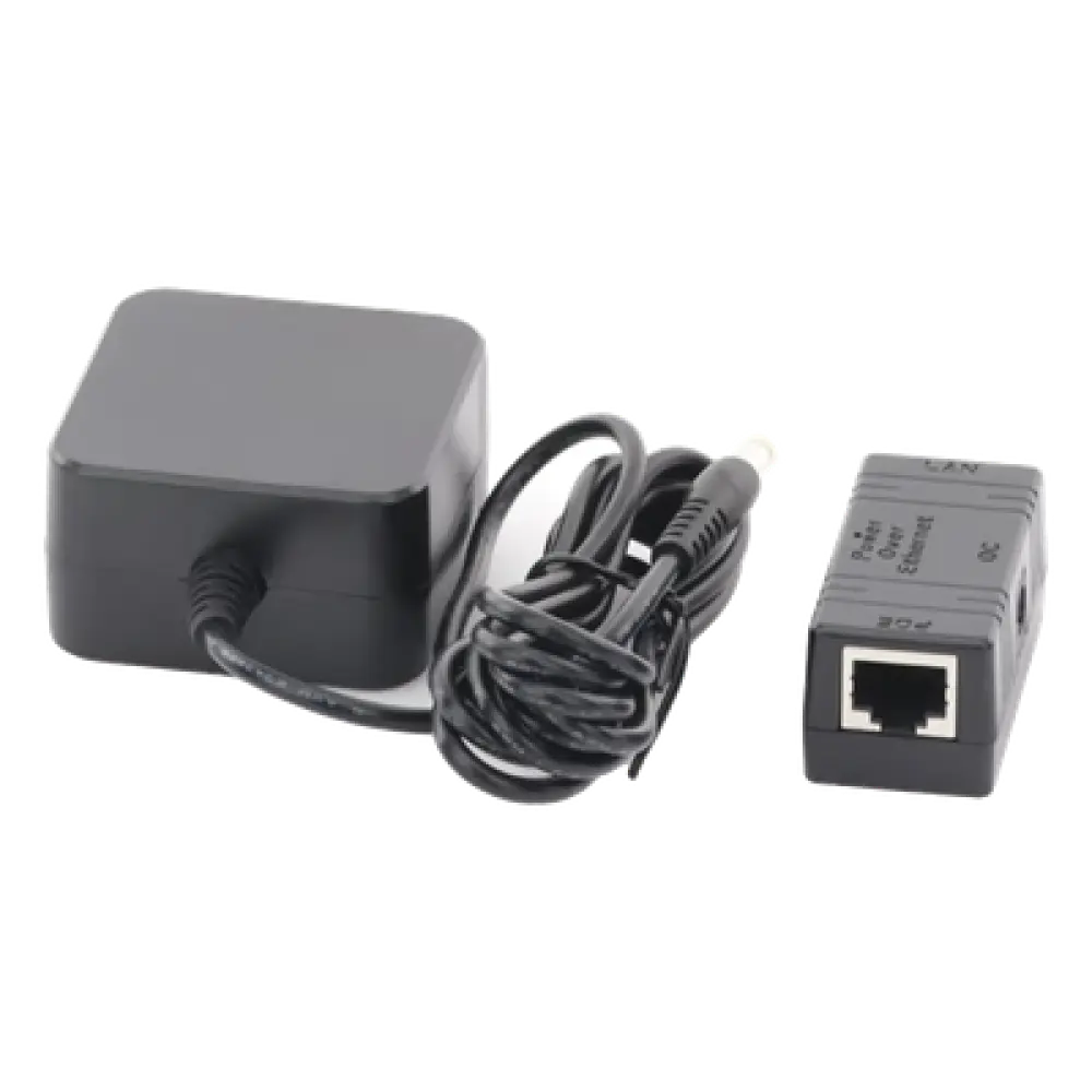 Inyector PoE / 10/100 Mbps / 2 x RJ45 / 18 VDC 660 mA / 90-264 VAC / LED Estado / 51 x 25 x 26.5 mm