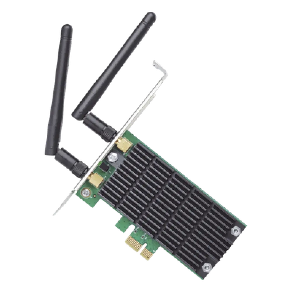 Adaptador PCI Express Wi-Fi / Doble Banda AC1200 / 2.4 y 5 GHz / 2x2 MU-MIMO / Antenas Desmontables 2 dBi / Perfil Bajo y Completo