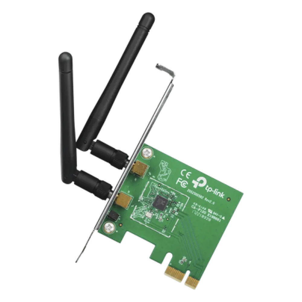 Adaptador Inalámbrico PCI Express / Wi-Fi N 300 Mbps / MIMO 2x2 / Antena Desmontable 2 dBi / 2.4 GHz / Windows y Linux