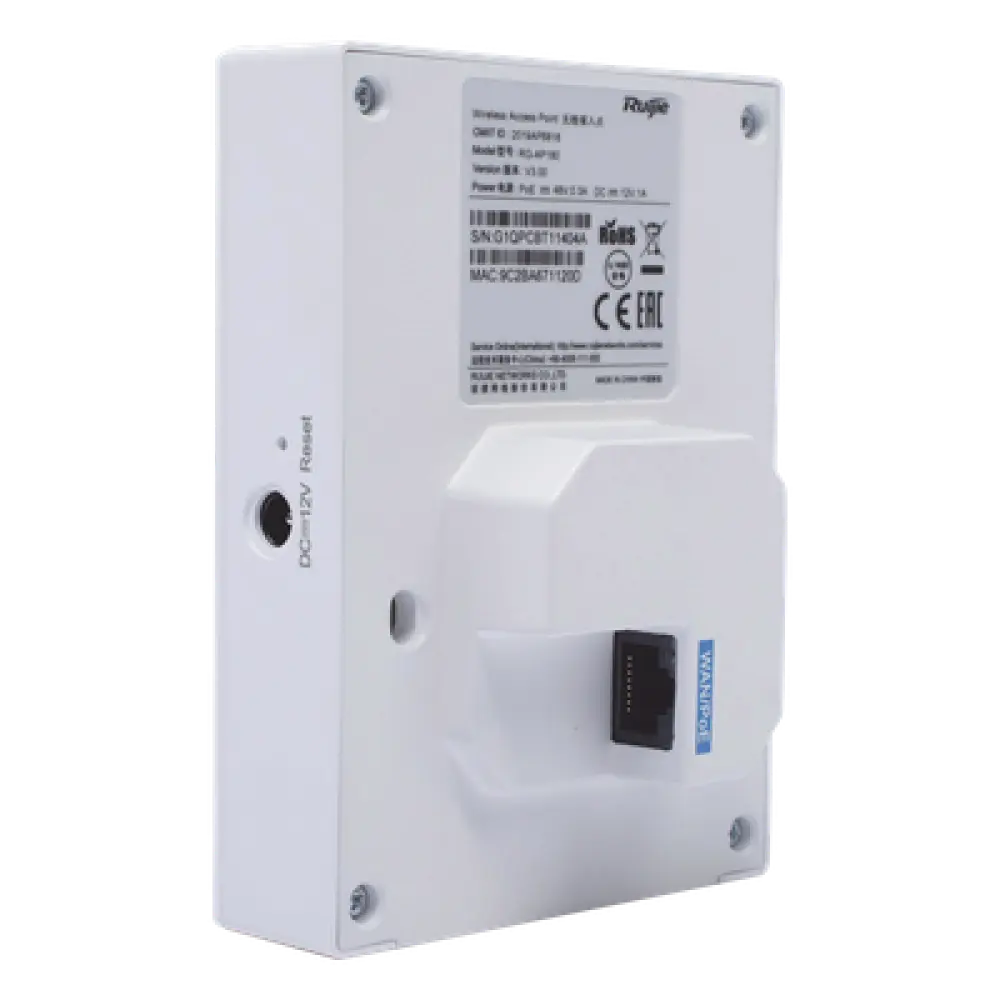 Punto de Acceso Wi-Fi 6 / Hasta 1.7 Gbps / Doble Banda 2.4+5 GHz / 2x2 MU-MIMO / 4 LAN + 1 WAN PoE / Montaje en Pared