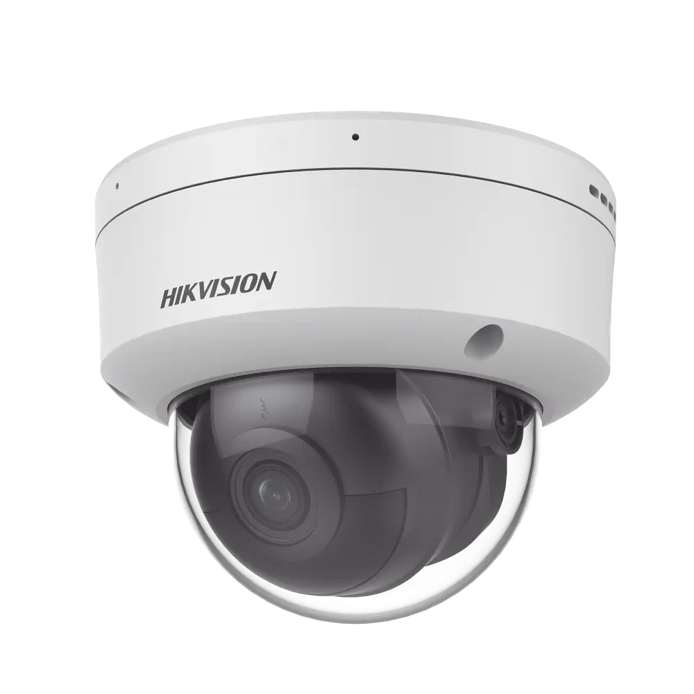 Domo IP 4 Megapixel / Lente 2.8 mm / 40 mts IR / Exterior IP67 / IK10 / Microfono Integrado / DARKFIGHTER / Audio y Alarma I/O / PoE / ONVIF / Micro SD / 4 Analíticos: AcuSense, Detección Facial, Conteo de Personas por Cruce y Zona