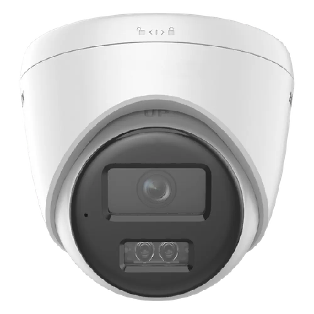Cámara Turret IP / 8 Megapixel (4K) / Dual Light 30 m (98.4 ft) / Lente 2.8 mm / 113° HFOV / AcuSense Lite / IP67 / PoE
