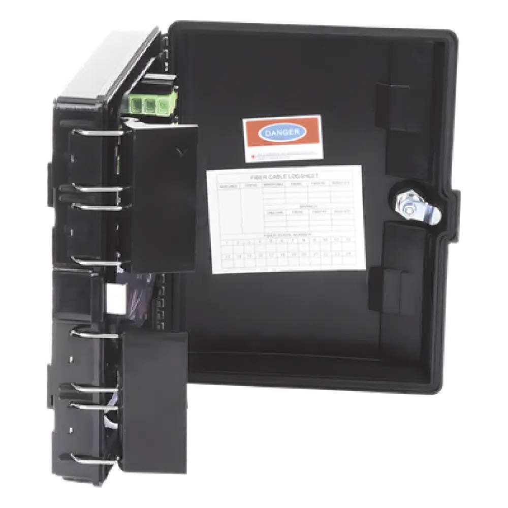 Caja de Empalme para Fibra Óptica / 24 Fusiones / 16 Puertos Drop FTTx / IP65 / Splitter 1x16 SC/APC / -40°C a +85°C