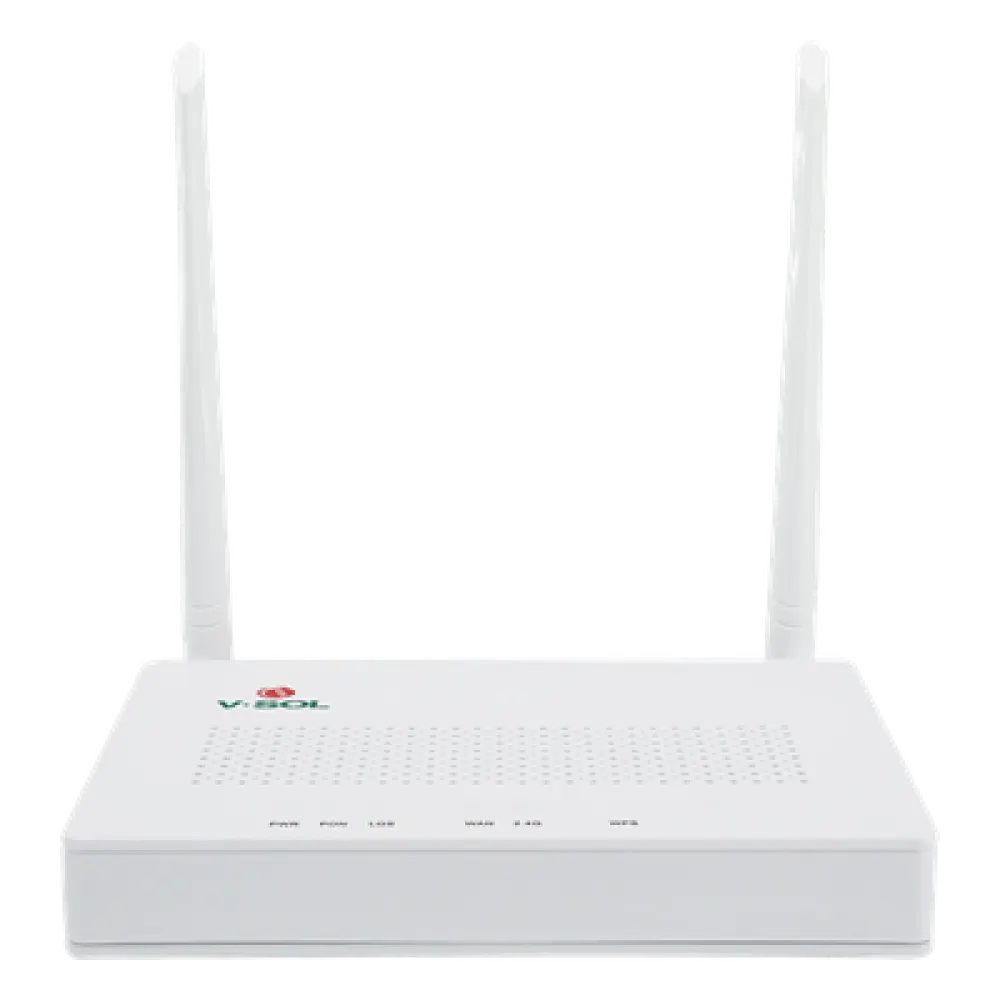 ONU Dual G/EPON / Wi-Fi 2.4 GHz / 4 Puertos LAN Gigabit / 2 Antenas 5 dBi / Gestión Remota / Consumo 10W