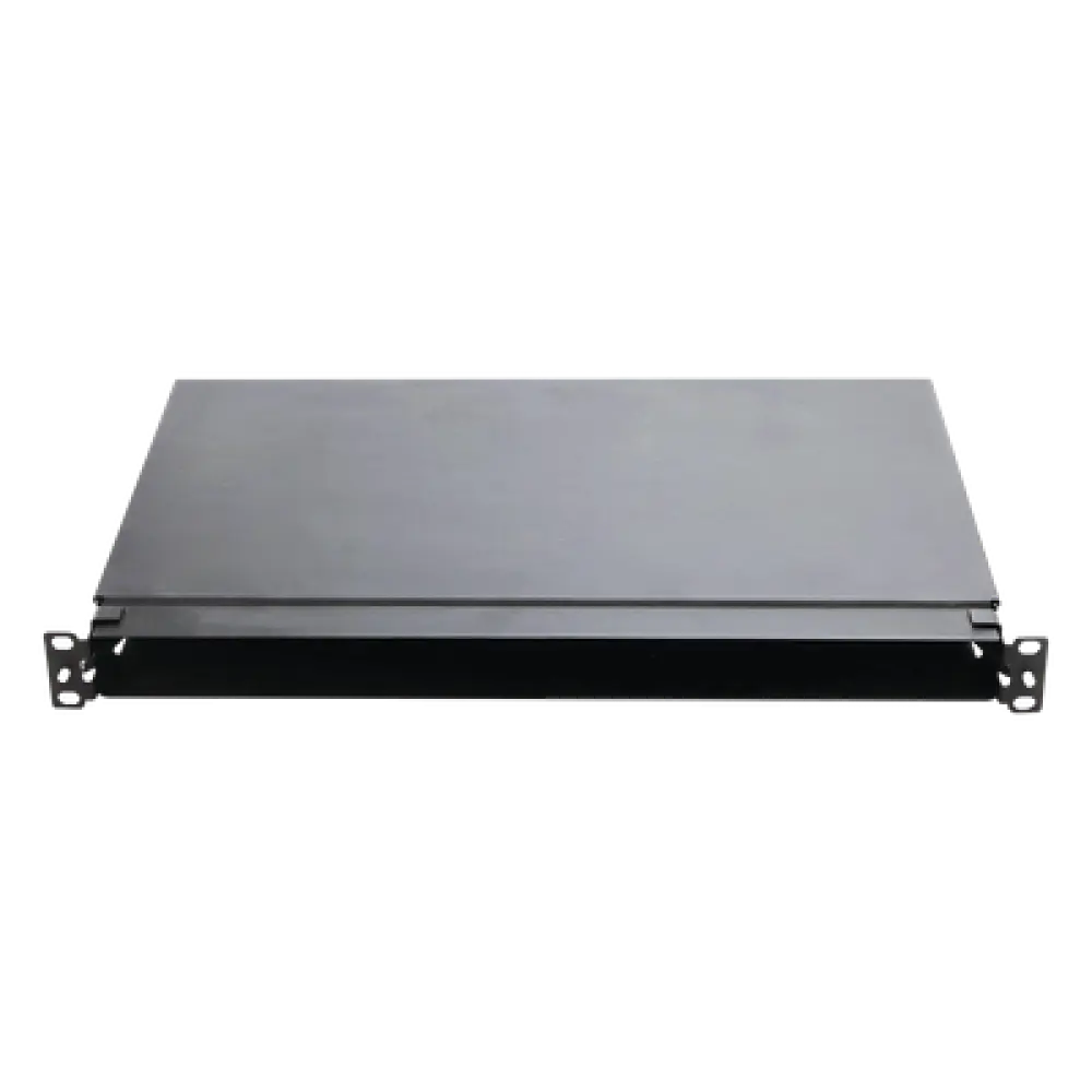 Panel de Distribución de Fibra Óptica / Montaje Rack 19" / 1UR / Hasta 96 Fibras / Bandeja Fija / 4 Casetes QuickNet o Placas FAP/FMP
