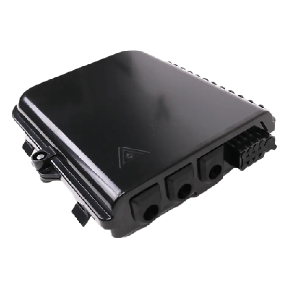 Caja de Empalme FTTx / 24 Fusiones / Splitter 1x8 SC/APC / 8 Acopladores SC/APC / IP65 / 3 Entradas Ø 6-12 mm